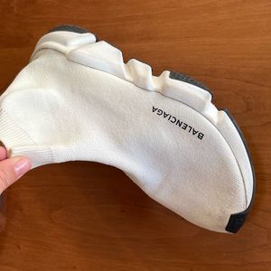 White Balenciaga Sock Sneakers  - Size 38